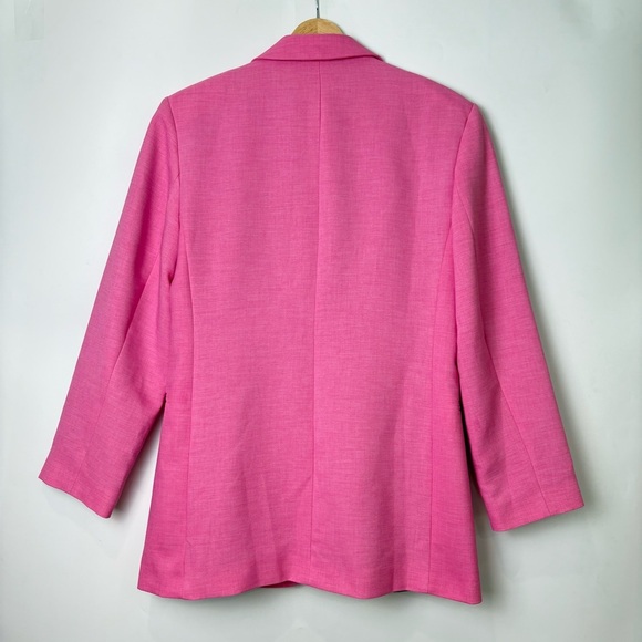 NWOT ASOS Design Single Breasted Slim Dad Suit Blazer Perfect Hot Pink - Picture 8 of 8